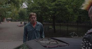 Caught Stealing_Hank meets Russ at his car by the park