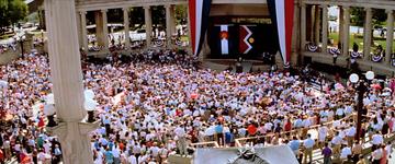 In the Line of Fire_The convention in the park