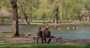 Good Will Hunting_Will and Sean talk on the bench