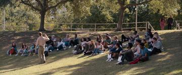 Hit Man_Gary lectures in the amphitheater