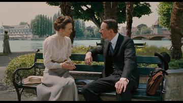 A Dangerous Method_Jung and Sabina talk on a bench