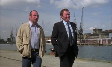 The Long Good Friday_Harold and Parky walk by the docks